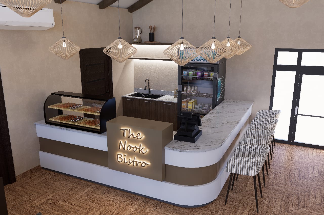 The Laundry Caf&eacute; counter and pastry display